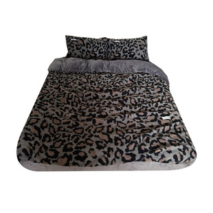 沉溺的冬|ins高级感复古豹纹加厚仿羊绒四件套1.8床笠保暖牛奶绒