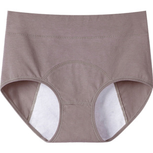 前后超防侧漏生理内裤女士纯棉高腰200斤大码月经期姨妈卫生裤头