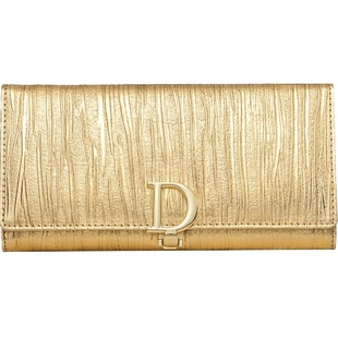 2025新款时尚女士钱包女长款真皮钱夹子女款欧美大容量金色手拿包