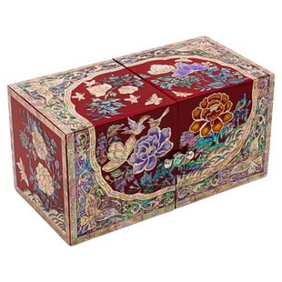 【本尼家】国粹非遗螺钿漆器鸟语花香螺钿首饰盒中式项链珠宝礼盒