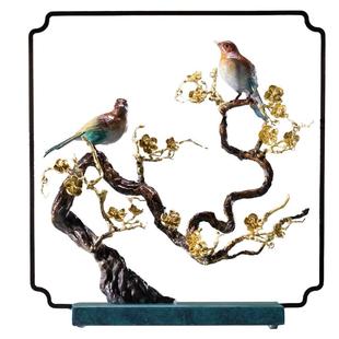 朱炳仁铜喜上眉梢家居客厅装饰精品喜鹊摆件结婚礼物喜出望外