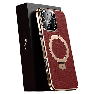 带磁吸可支架适用于苹果16promax手机壳新款2025网红款15pm镜头全包防摔14pro超薄好看高颜值保护套男女情侣