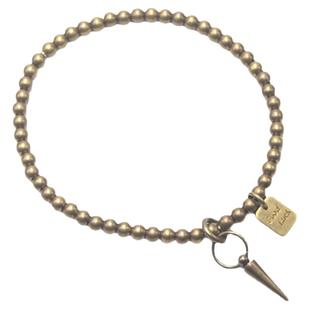 极细纯铜手链男个性黄铜手串女生细珠礼物百搭做旧复古精致细珠链