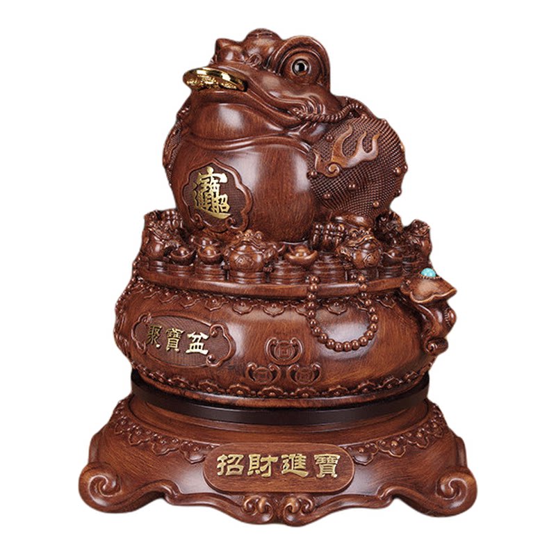 招财三足金蟾聚宝盆摆件开业乔迁