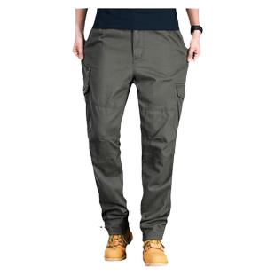 工装裤男纯棉加绒裤子宽松直筒休闲裤男款男裤大码迷彩男士运动裤