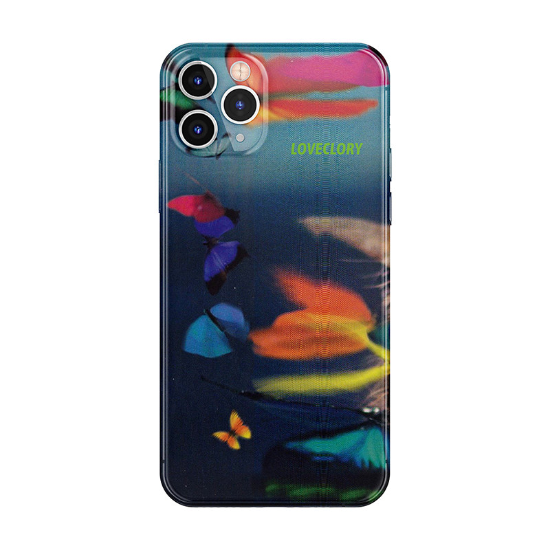 克洛里原创霓虹蝴蝶iPhone17promax手机壳小众设计适用苹果16promax细磨砂15全包14个性软壳女13不撞