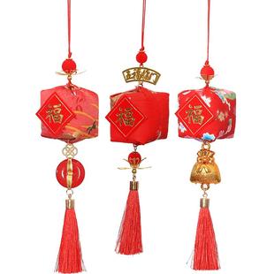 中秋节春节龙年礼物四方来福香包纯艾叶香囊生肖挂饰公司商场布置