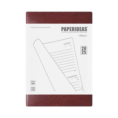 2025软面彩边款两日一页日计划本