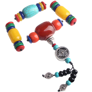 金刚星月菩提配饰珠子手串配饰仿绿松石散珠隔珠隔片三通配珠diy