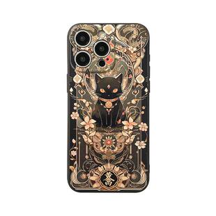 benefit黑金色调炫酷招财猫17适用于iphone16promax苹果15PRO手机壳13新款14套12创意11全包xsmax硅胶xr防摔
