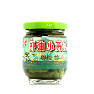 东北特产辽宁锦州小菜正宗原工农厂虾油小黄瓜瓶装下饭咸菜180克