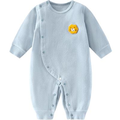 新生儿双面绒爬服哈衣