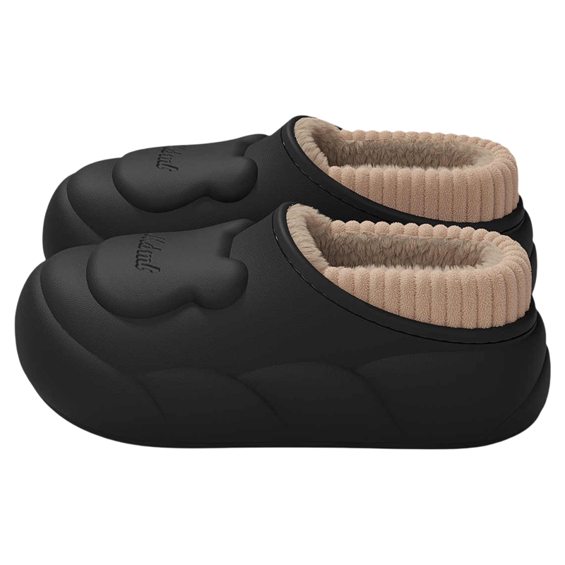 防水棉拖鞋男士冬季2025新款室内居家厚底保暖加绒包跟棉鞋可外穿