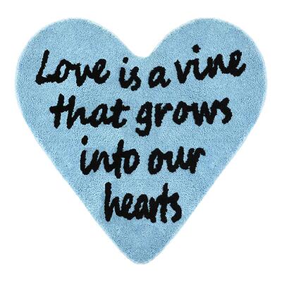 爱心地毯美式复古客厅加厚植绒地毯异形卧室法式床边毯电视机茶几