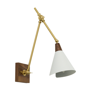 灯岛 北欧创意复古摇臂壁灯客厅书房高级阅读灯工业风卧室床头灯