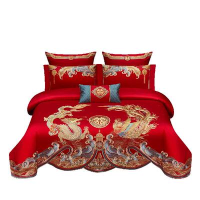 富丽真金婚庆大套件高支长绒棉