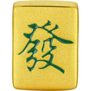 周六福黄金转运珠手链女定价国潮麻将手串手绳足金手饰节日礼物