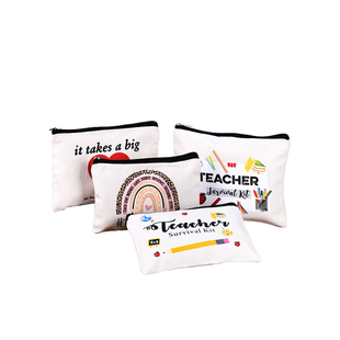 创意卡通帆布笔袋定做拉链帆布化妆包定制广告零钱棉布收纳袋批发