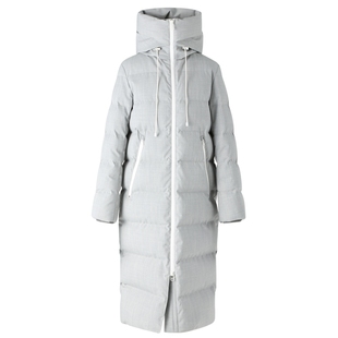 IIIVIVINIKO“90白鸭绒”羊毛混纺覆膜长款羽绒服女M349114128F