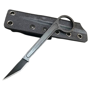 巴斯蒂内利高硬度小直刀小环刀裁纸刀K鞘割纸刀战术户外防身工具