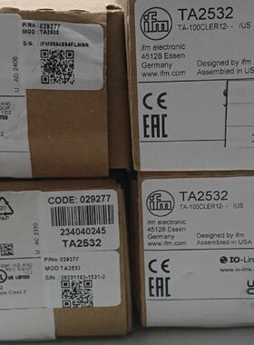 议价IFM易福门TA2532温度传感器，型号TA-100CLER