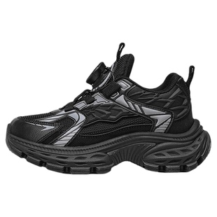 jeep黑色女童鞋春季2026新款网面透气儿童运动老爹鞋网红爆款潮鞋