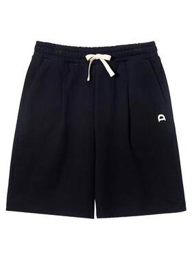 Dunst夏季款中性风皮标装饰宽松短裤休闲百搭卫裤UDPA5B121