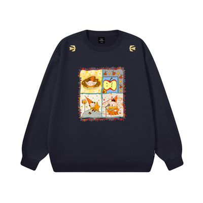 插画师联名圣诞精灵圆领卫衣男女