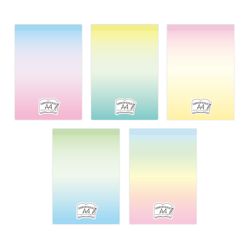 日本UNIZAKKA优你客写字垫板硬渐变色儿童学生一年级练字画画塑料透明考试a4垫板书桌垫文具用品学习垫板