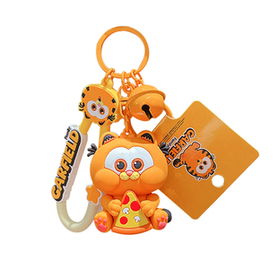 2024年新款正版加菲猫汽车钥匙扣链女精致创意情侣男可爱书包挂件