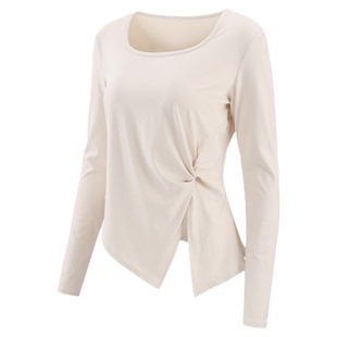 健身衣服女大码运动上衣普拉提训练服修身长袖T恤胖mm瑜伽服套装