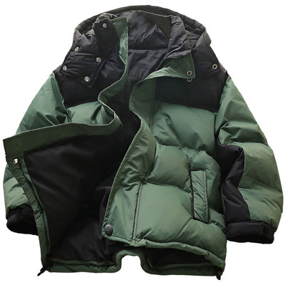 拼色加厚羽绒服男童宽松面包服潮