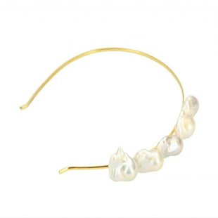 Orchid22天然巴洛克珍珠发饰发夹发箍复古法式甜美头箍头饰女定制