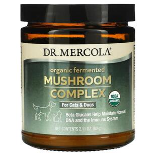 Mercola博士,有机发酵蘑菇复合物,用于猫和狗,60克