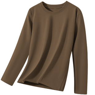 液氨丝光棉t恤男长袖纯色白色上衣服抗菌防螨内搭打底衫冰丝体恤