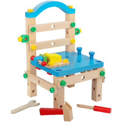 鲁班椅拧螺丝拆卸组装智力玩具