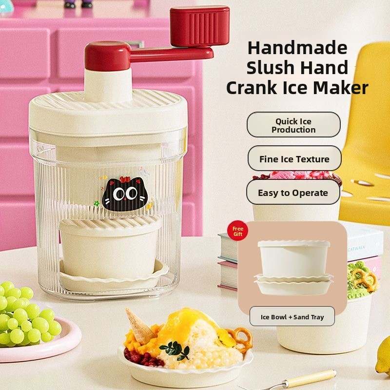 采购产品手动刨冰机，冰沙破冰机，家用小型手摇沙冰，连续制冰器