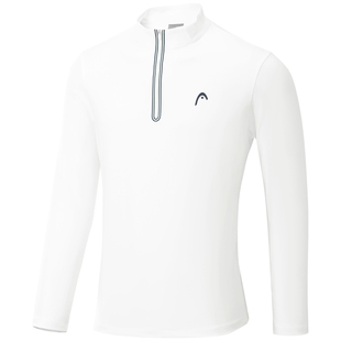 【磨毛】HEAD海德半开襟长袖T恤26春新修身小立领网球运动上衣男