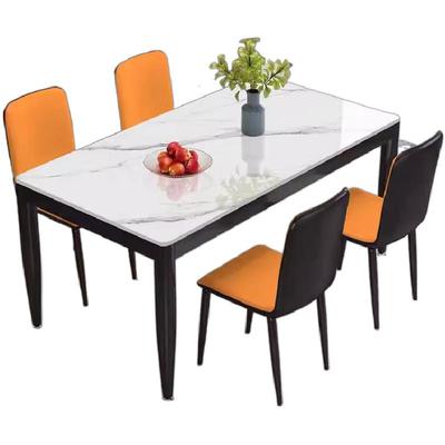 岩板餐桌家用客厅长方形餐桌