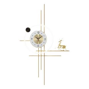 普赛克2026新款钟表挂钟客厅大气时钟挂墙轻奢创意家用格栅挂表