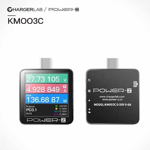 POWERZ PD USB电压流测试仪便携式表快充功率检测仪KM003C诱骗器