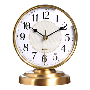 新中式实木座钟客厅2026新款轻奢高级高端桌面欧式复古时钟表台式