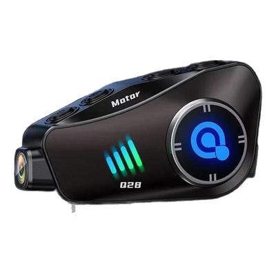 Q28摩托车行车记录仪头盔蓝牙耳机高清防水摄像头骑行降噪通话