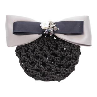 职业头花网兜护士空姐简约带发网工作发夹别致头饰