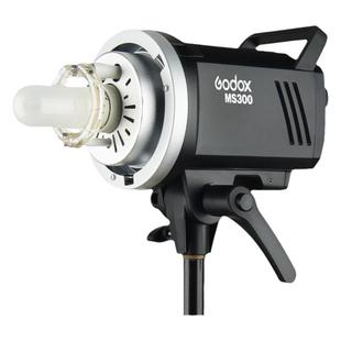 Godox神牛MS200 MS300W影棚闪光灯 证件照影楼人像摄影灯 200W保荣口内置2.4G系统LED造型灯泡