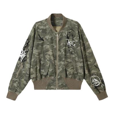 水洗棒球飞行夹克BAK原创设计