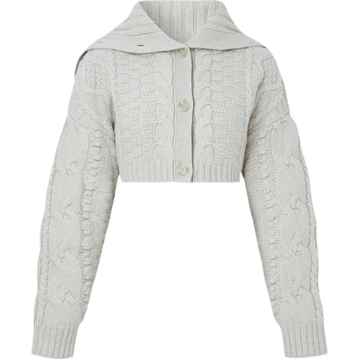 【折扣】Nina Ricci 秋冬女士绞花羊毛短款开襟衫