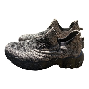 外贸原单男鞋秋季透气轻便软底休闲飞织网面鞋运动鞋一脚蹬袜子鞋