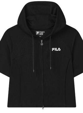 FILA斐乐女士针织短袖连帽外套