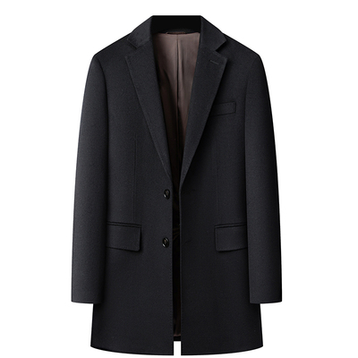 轻奢中长款羊绒羊毛呢大衣外套男